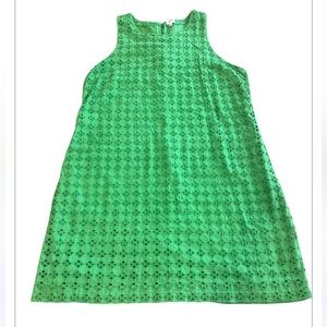 Crown & Ivy Vibrant Green Size 16 Sleeveless Eyelet Dress
